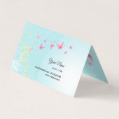 carte de visite - fée, papillon, fantastique (Dos)