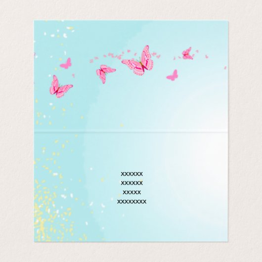 carte de visite - fée, papillon, fantastique (Intérieur déplié)