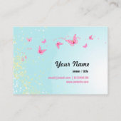 carte de visite - fée, papillon, fantastique (Dos)