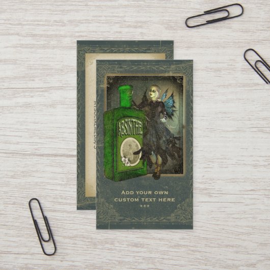 Carte De Visite Féerie d'absinthe - La Fée Verte - la fée verte (Devant/Arrière en situation)