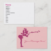 Carte de visite féerique de message (Devant / Derrière)