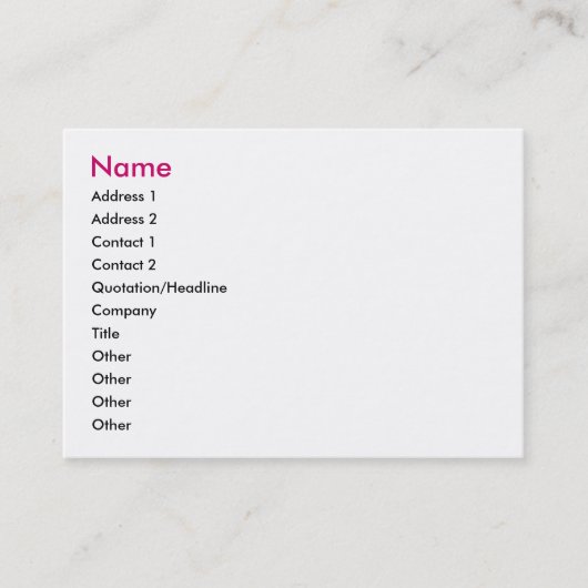 Carte de visite féerique de message (Devant)