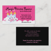 Carte de visite féerique de point de rose de (Devant / Derrière)