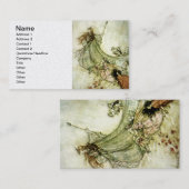 Carte De Visite Fées loin - Arthur Rackham (Devant / Derrière)