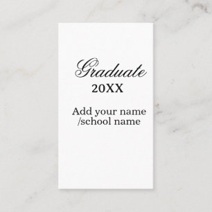 Carte De Visite Félicitations simples pour la remise des diplômes