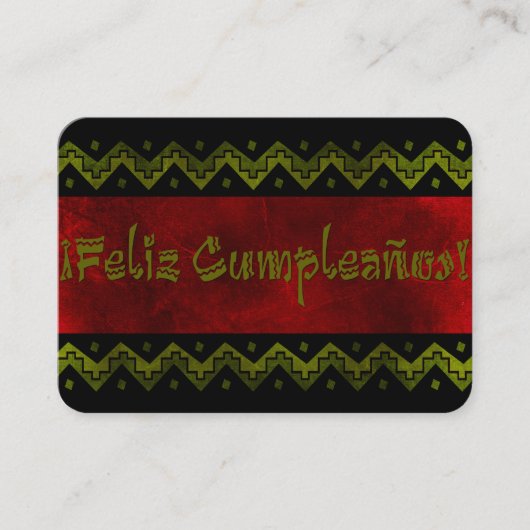 Carte De Visite feliz cumpleanos arriba (Devant)