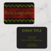 Carte De Visite feliz cumpleanos arriba (Devant / Derrière)