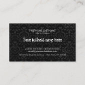 Carte De Visite Feliz Muertos - crânes de sucre sur la damassé (Dos)