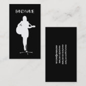 Carte De Visite Femelle d'artiste de bande de chanteur de (Devant / Derrière)
