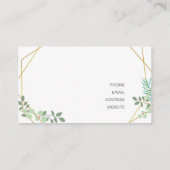 Carte de visite féminin de verdure (Dos)