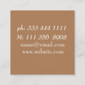 Carte de visite féminin floral coloré (Dos)