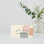 Carte De Visite Feminine Blush Grey Terracotta Peinture Sploho Boh (Debout devant)