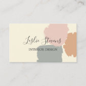Carte De Visite Feminine Blush Grey Terracotta Peinture Sploho Boh (Devant)