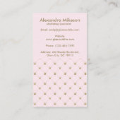 Carte De Visite Feminine Gold Crown Chic (Dos)