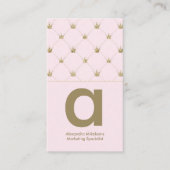 Carte De Visite Feminine Gold Crown Chic (Devant)