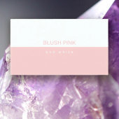 Carte De Visite Feminine moderne mi-blanc / mi-rose pâle