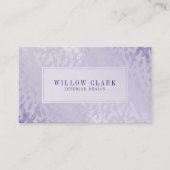 Carte De Visite Feminine Pale Violet Or Willow Tree Leaf Motif (Devant)