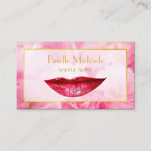 Carte De Visite Feminine Proep Rose SparkLips Chic Maquillage Arti