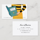 Carte De Visite Feminine Retro Librairie Femme Conseiller Financie (Devant / Derrière)