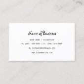 Carte De Visite Feminine Retro Librairie Femme Conseiller Financie (Dos)