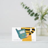 Carte De Visite Feminine Retro Librairie Femme Conseiller Financie (Debout devant)