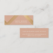 Carte de visite féminine Rose Dusty (Devant / Derrière)