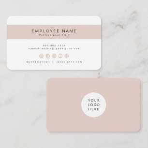 Carte de visite féminine rose pâle pour petite ent