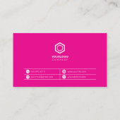 Carte De Visite Feminine rose simple minimale (Dos)