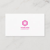 Carte De Visite Feminine rose simple minimale (Devant)