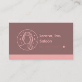 Carte de visite féminine simple moderne rose (Devant)