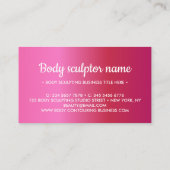 Carte De Visite Feminine simple rose dégradé (Dos)