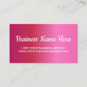 Carte De Visite Feminine simple rose dégradé (Devant)