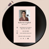 Carte De Visite Femme Abstraite moderne Beauté Visage Journal des