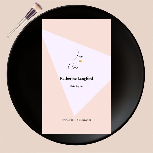 Carte De Visite Femme Abstraite moderne Beauté Visage Journal des