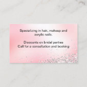 Carte De Visite Femme Africaine Silhouette rose (Dos)