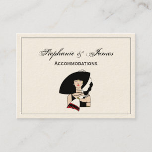 Carte De Visite Femme Art Déco vintage portant des gants Casquette