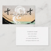 Carte De Visite Femme aux cheveux gonflants | Ciseaux (Devant / Derrière)