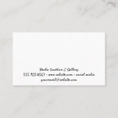 Carte De Visite Femme aux cheveux gonflés | Tête du modèle (Dos)