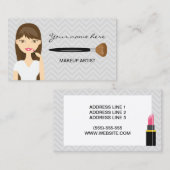 Carte De Visite Femme Avec Artiste De Maquillage Brown (Devant / Derrière)