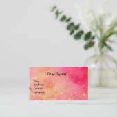 Carte De Visite FEMME AVEC FEATHEREE MASK MONOGRAM rose Fuchsia (Debout devant)