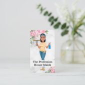 Carte De Visite Femme avec Squeegee et Spray Bottle (Debout devant)
