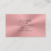 Carte De Visite Femme Avocat luxe chrome rose, slogan (Dos)