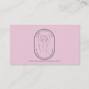 Carte De Visite Femme Bronzage Auto Tan Corps Peau Navy rose