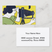 Carte De Visite Femme caméra, photographe, Van Caspel (Devant / Derrière)