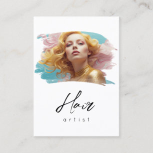 Carte De Visite *~* Femme Cheveux Luxe QR Femmes Fille Glam