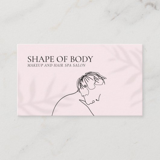 Carte De Visite Femme coiffeuse rose (Devant)