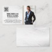 Carte De Visite Femme d'affaires | Code de réponse rapide (Devant / Derrière)