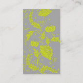 Carte De Visite Femme d'affaires - Logo de caractères Lime vert Fl (Dos)