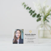 Carte De Visite Femme d'affaires | Logo de l'Arbre Financière (Debout devant)