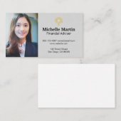 Carte De Visite Femme d'affaires | Logo de l'Arbre Financière (Devant / Derrière)